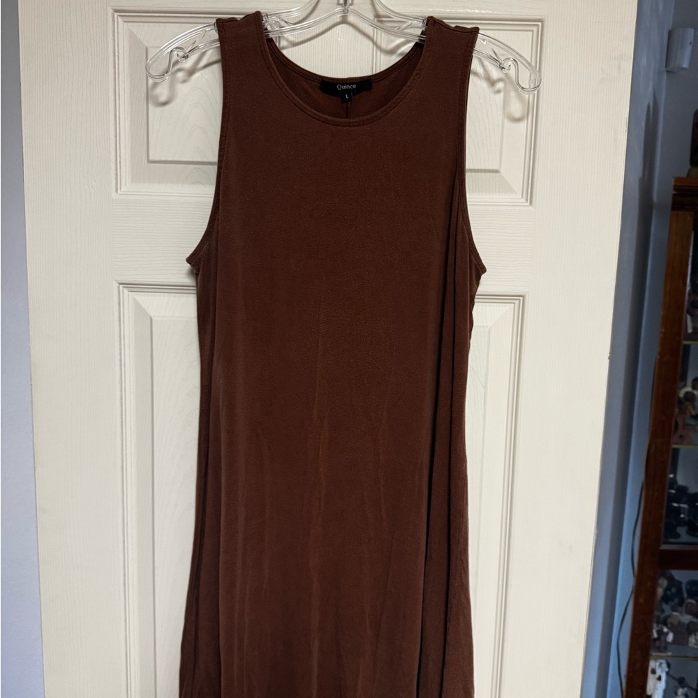 Brown Sleeveless Dress